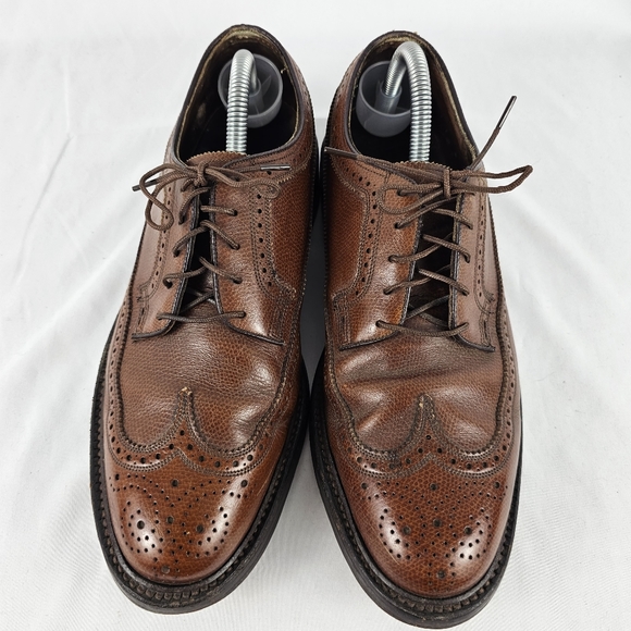 Vintage Florsheim Royal Imperial Men\'s Kenmoor Brown 5-Nail V-Cleat Size 8.5 D main image 5